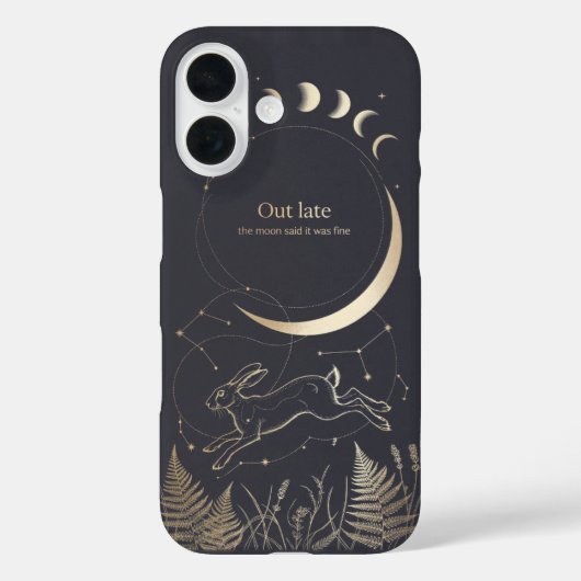 うさぎと月と星図柄のスマホケース Case-Mate iPhoneケース (裏面)