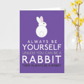 うさぎになれないかぎり自分でいなさい カード (黄色い花)