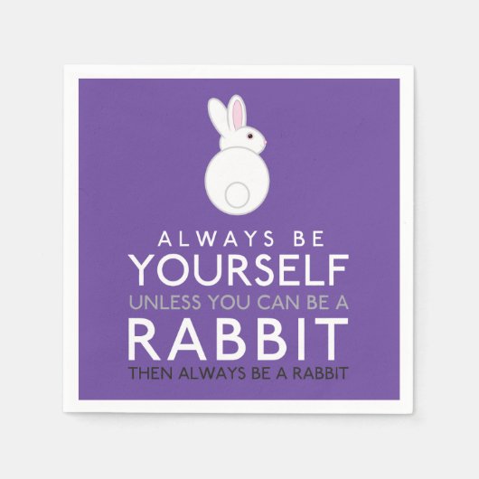 うさぎになれないかぎり自分でいなさい スタンダードカクテルナプキン (正面)