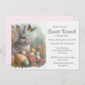 うさぎのいるビンテージガーデン イースター 招待状 (正面/裏面)