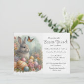 うさぎのいるビンテージガーデン イースター 招待状 (スタンド正面)
