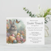 うさぎのいるビンテージガーデン イースター 招待状 (スタンド正面)