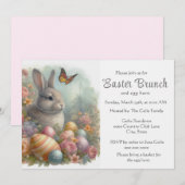 うさぎのいるビンテージガーデン イースター 招待状 (正面/裏面)