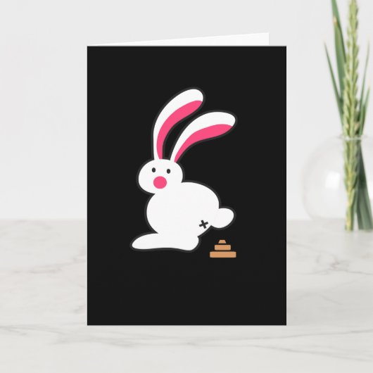 うさぎのうんちおもしろ うさぎのうんこ楽しい ウサギ カード (正面)