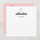 うさぎのかわいこちゃんの年！ 招待状 (正面/裏面)