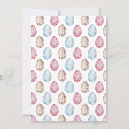 うさぎのイースターエッグハントへの招待 招待状 (裏面)