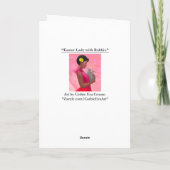 「うさぎのイースター・レディ」 グリーティングカード (裏面)