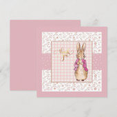 うさぎのキャラクター サンキューカード (正面/裏面)