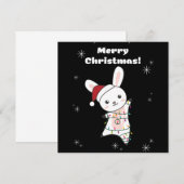 うさぎのクリスマス 冬の動物 ウサギたち 招待状 (正面/裏面)