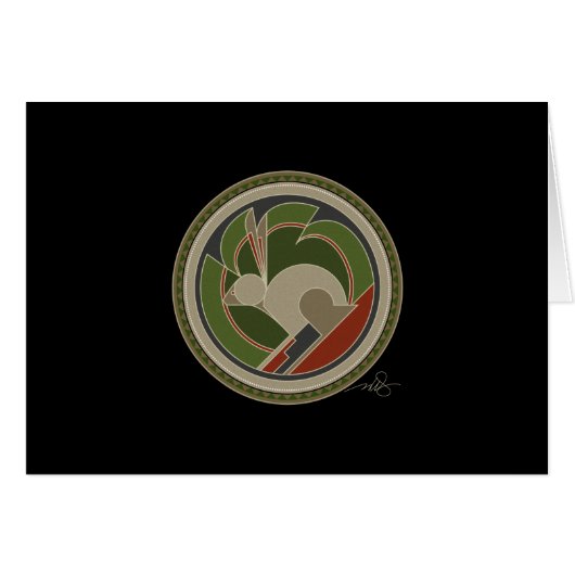 うさぎのスピリット・グリーティング・カード (正面横)