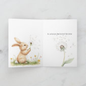 うさぎのダンデライオンの花の願い愛 カード (内部)