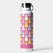 うさぎのピンク柄　ウォーターボトル ウォーターボトル (背面)