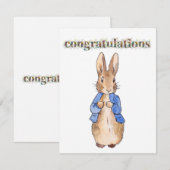 うさぎのピーターおめでとうワイルドフラワー (正面/裏面)