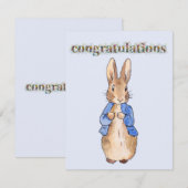 うさぎのピーターおめでとうワイルドフラワー (正面/裏面)