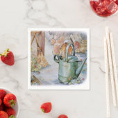 うさぎのピーターが水やりをする缶に飛び込む スタンダードカクテルナプキン (インサイチュ)