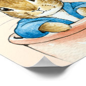 うさぎのピーターが鍋に座っている ポスター (角)