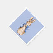 うさぎのピーターと青い背景 スタンダードカクテルナプキン (角)