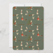 うさぎのピーターのクリスマス1歳の誕生日パーティー招待状 招待状 (裏面)