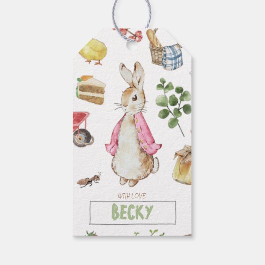 うさぎのピーターピンク ギフトタグ (裏面)