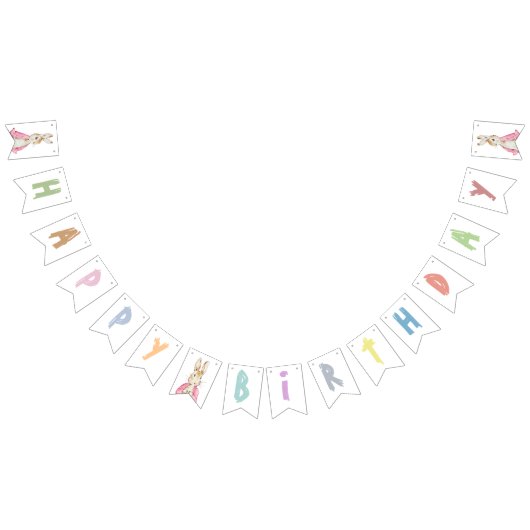 うさぎのピーターピンク バンティングフラッグ (全)