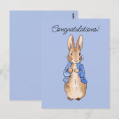 うさぎのピーター おめでとう ポストカード (正面/裏面)