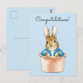 うさぎのピーター おめでとう ポストカード (正面/裏面)