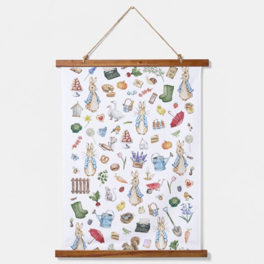 うさぎのピーター 吊り下げ型タペストリー (正面)