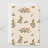 うさぎのピーター　秋の子供の誕生日パーティー招待状 招待状 (裏面)