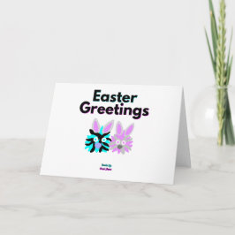 うさぎのフワフワ 横型 標準 グリーティングカード