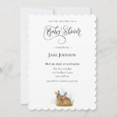 うさぎのベイビーシャワー招待状 招待状 (正面)