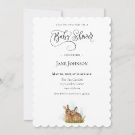 うさぎのベイビーシャワー招待状 招待状