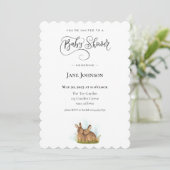 うさぎのベイビーシャワー招待状 招待状 (スタンド正面)