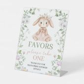 うさぎのベビーシャワーパーティーのギフトサイン 台座サイン (正面)