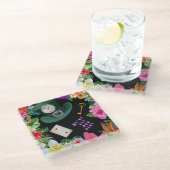 うさぎのホールコースターを降りる ガラスコースター (アングル)