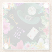 うさぎのホールコースターを降りる ガラスコースター (裏面)