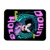 うさぎのホールフレックスを下へ マグネット (横)