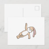うさぎのヨガストレッチング ポストカード (正面/裏面)
