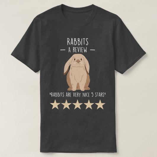 うさぎのレビュー Tシャツ (デザイン正面)