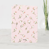 うさぎのローズフラワーバースデー カード (裏面)