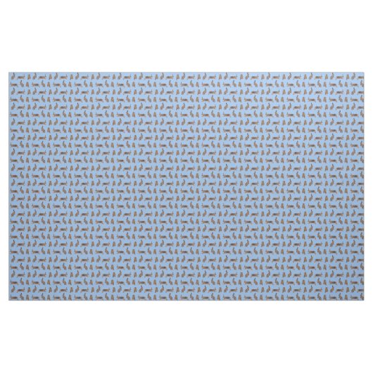 うさぎの乱舞ファブリック（淡青色） ファブリック (ヤード)