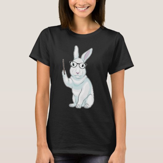 うさぎの先生ポインター Tシャツ (正面)