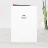 うさぎの写真のホリデーカードの月の新年 シーズンカード (裏面)