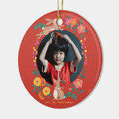 うさぎの写真の旧正月 セラミックオーナメント (左)