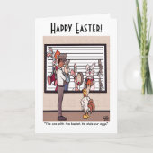 うさぎの列のグリーティングカード カード (正面)