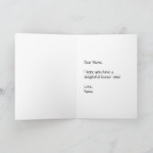 うさぎの列のグリーティングカード カード (内部)