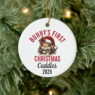 うさぎの初めてのクリスマス 2025 セラミックオーナメント