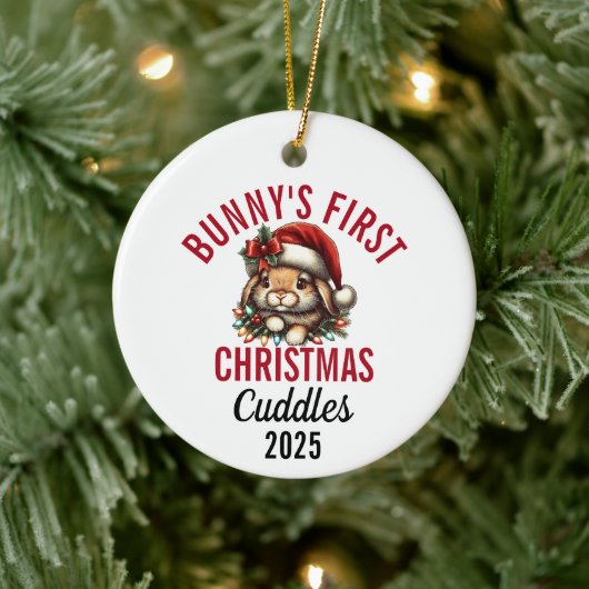 うさぎの初めてのクリスマス 2025 セラミックオーナメント (ツリー)