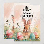 うさぎの卵のカード、イエス様のように私を愛してくれるうさぎはいない シーズンカード (正面/裏面)