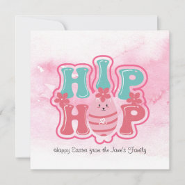 うさぎの卵ハント ヒップホップ ハッピーイースター 水彩画