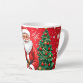 うさぎの可愛いサンタ カフェラテマグ (右アングル)